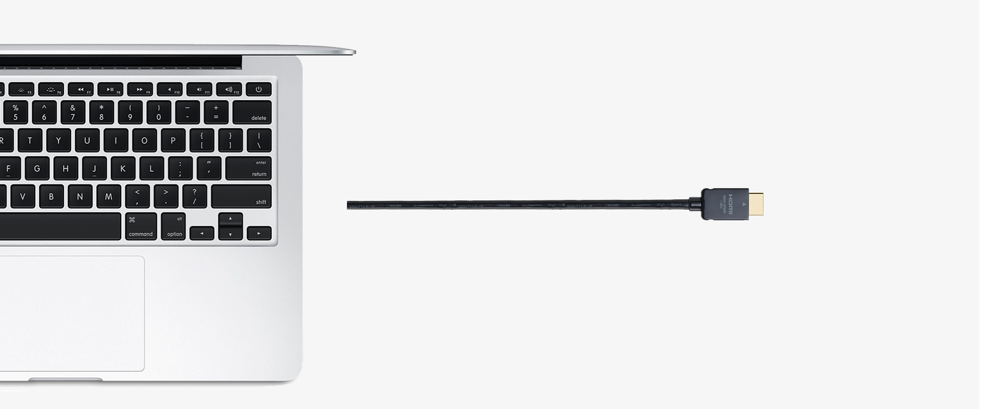 ③パソコンとプロジェクタースクリーンを接続