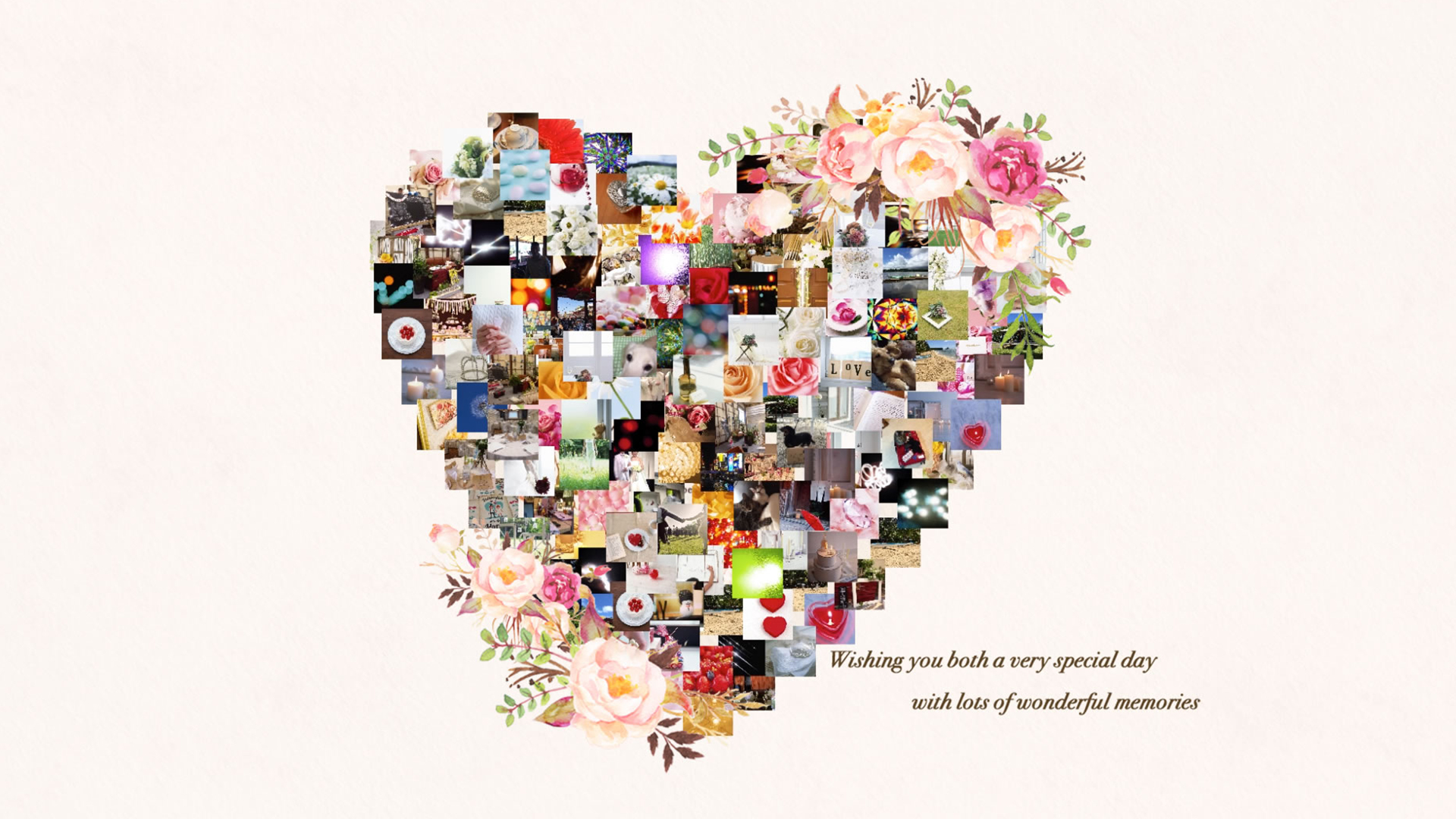 ハートのモチーフでフィニッシュ